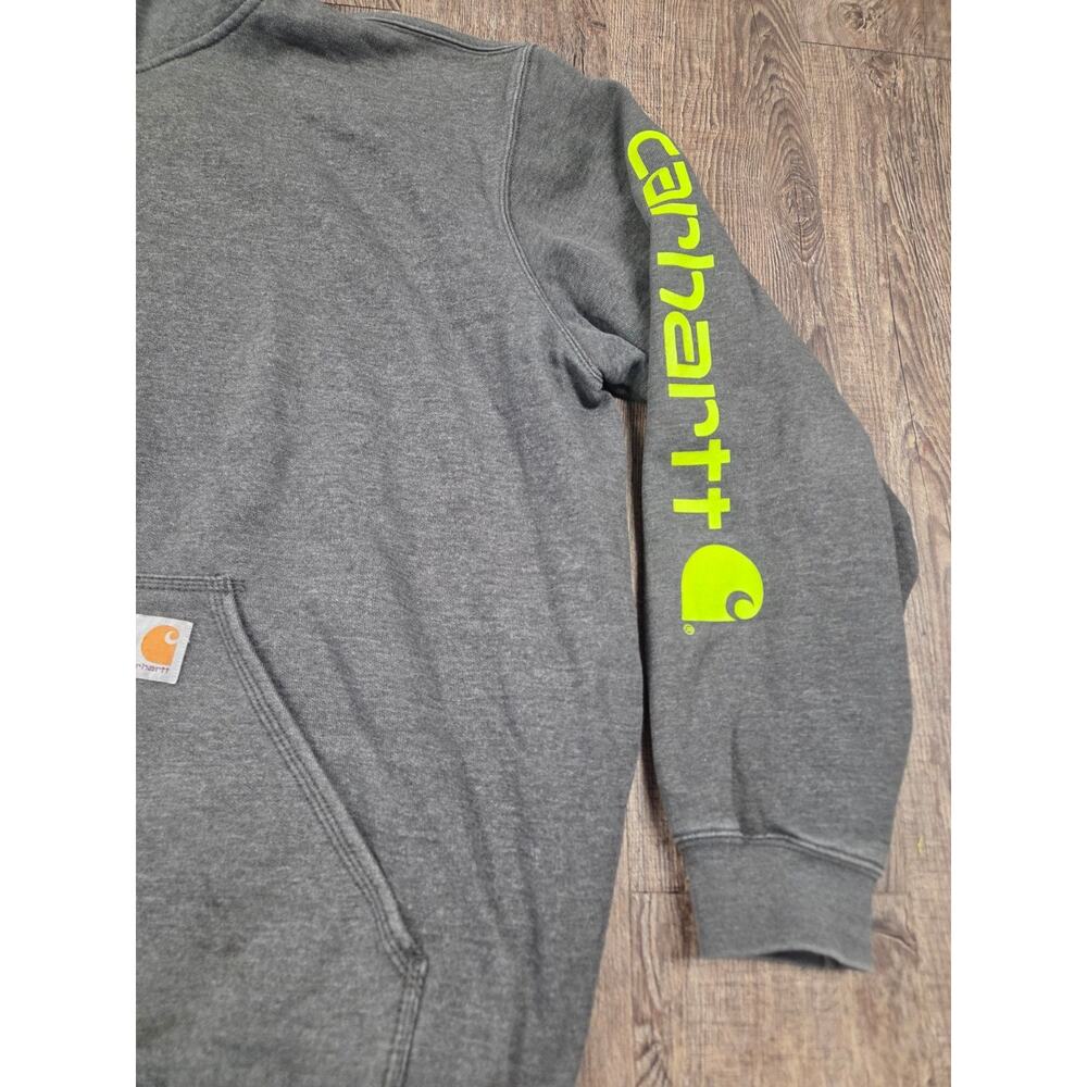 Carhartt Men's Iconic K288 Logo Sweatshirt Original Fit 2XL Hoodie Gray - Picture 2 of 7
